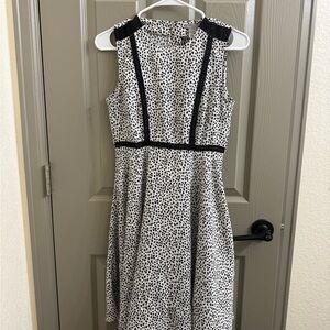 Black and White Cheetah Sleeveless Dress